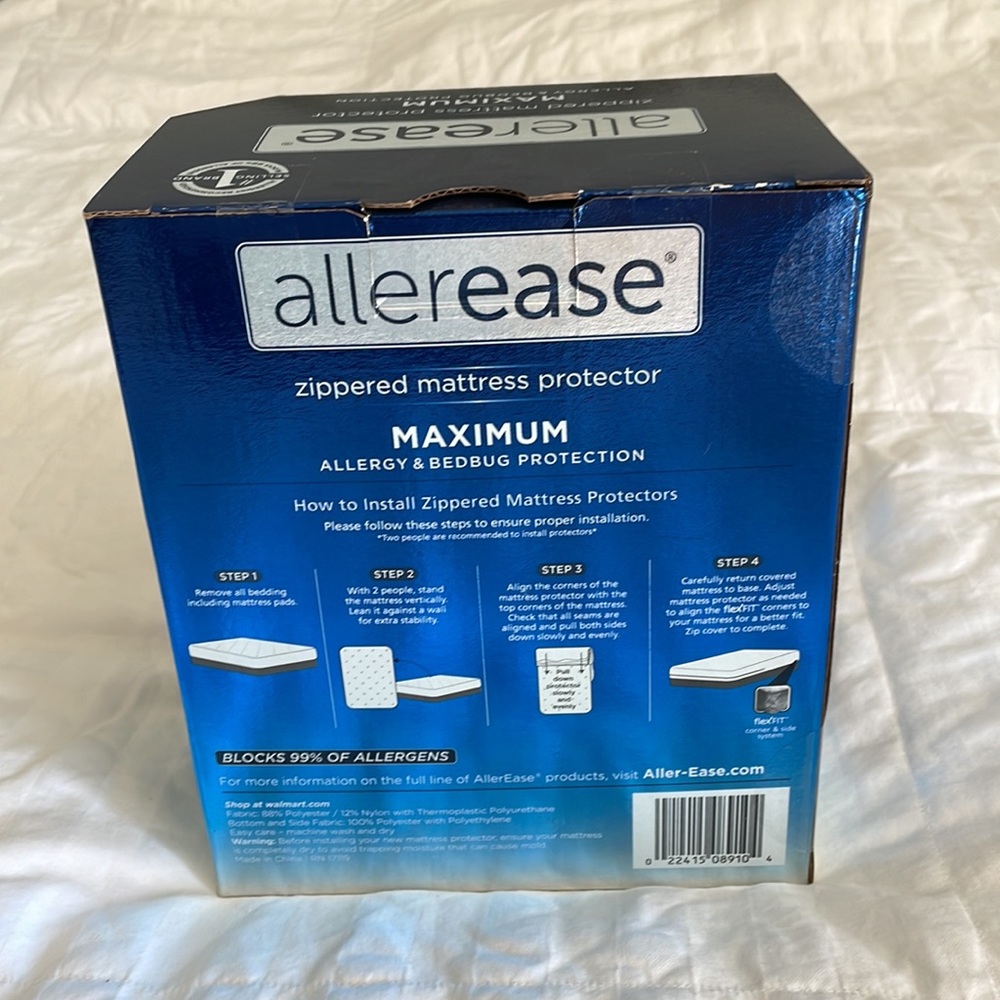 Allerease Mattress Protector - New Ready for College Dorm - Picture 3 of 3